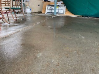 Commercial floor had sunken due to poor compaction. Raised the sinking area to its corrected height and slope.